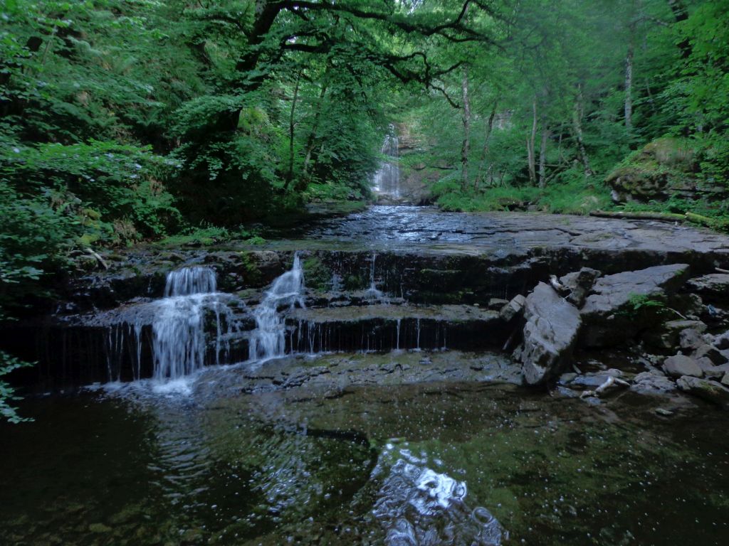 Gradas en la reserva natural fluvial Río Argonza y río Queriendo