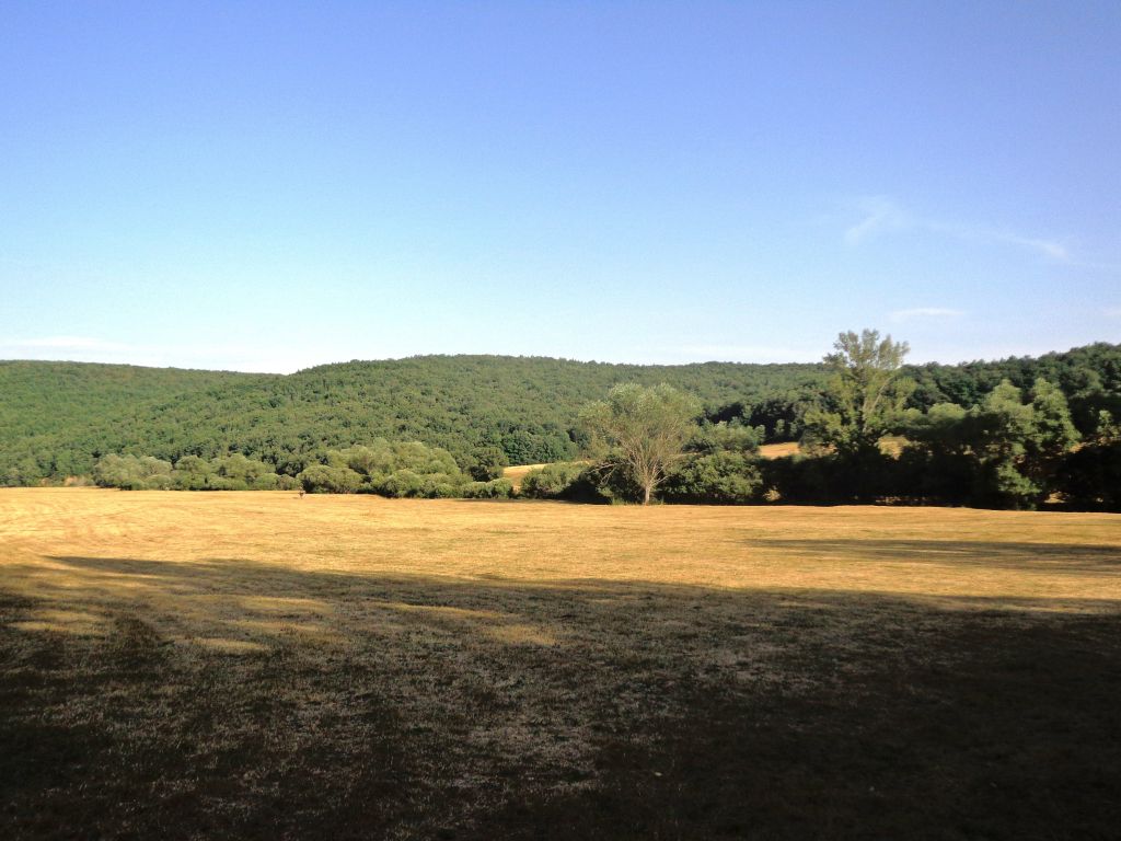 Prados en la cuenca de la reserva natural fluvial en la reserva natural fluvial Arroyo Resoba