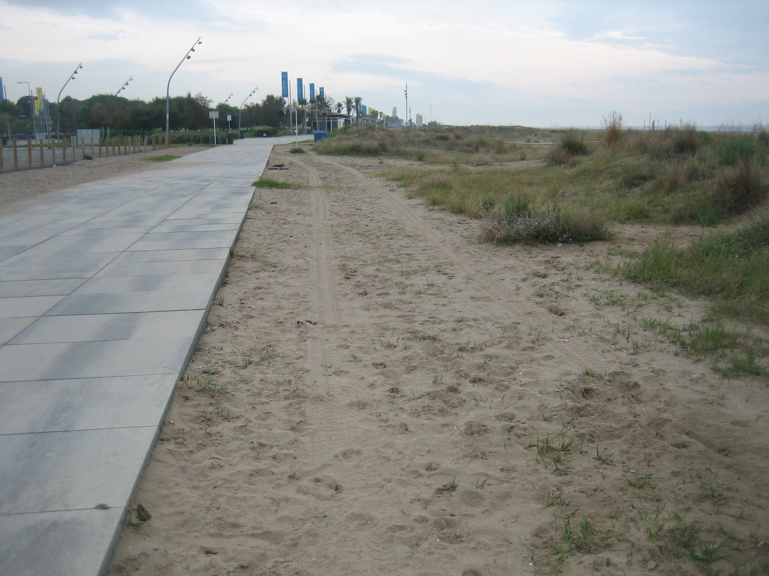 Dunas en Castelldefels (antes de las obras)