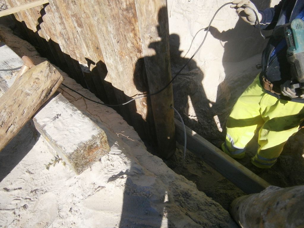 Mantenimiento y conservación IV. Reparación de senda marítima de Laxe. Protección dunar (Durante las obras)