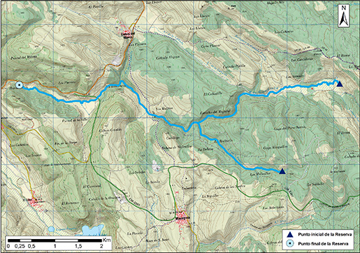 Mapa detalle Río Guadiela