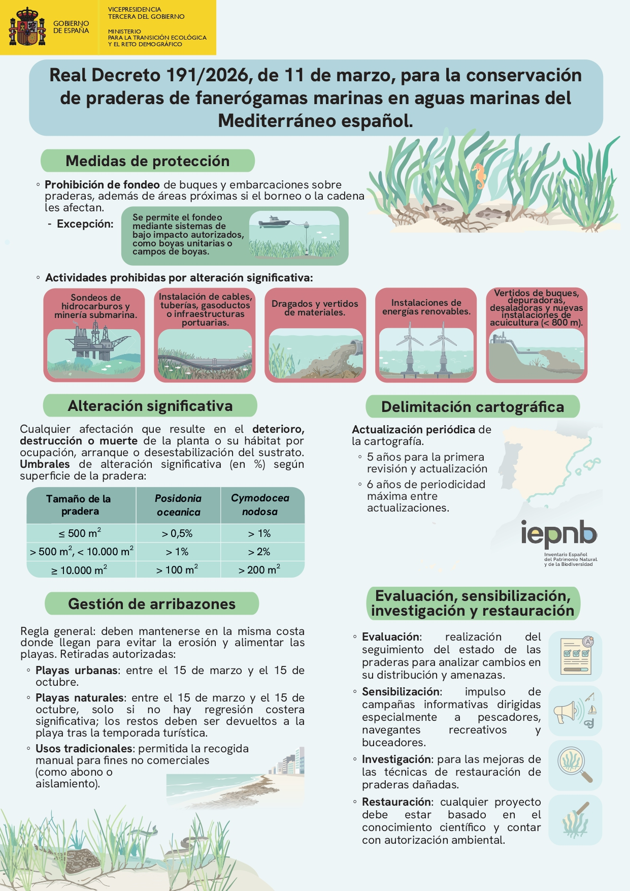 Conservación de las praderas de fanerógamas marinas en el Mediterráneo