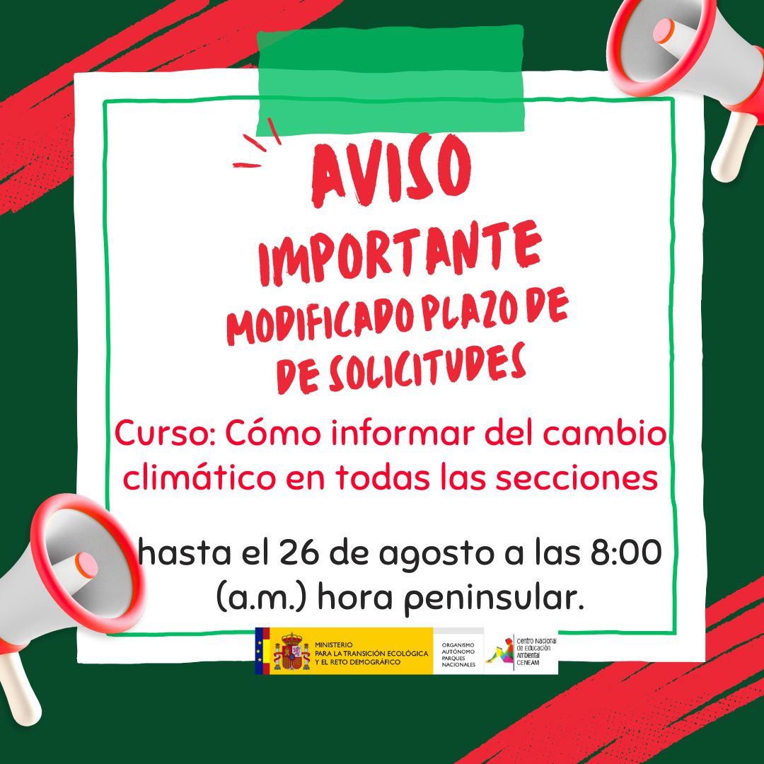 ¡AVISO IMPORTANTE! Ampliación de solicitudes
