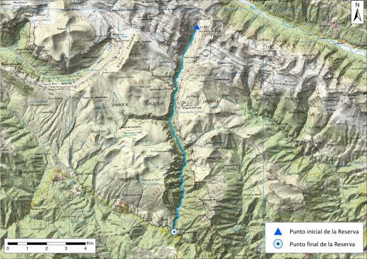 Mapa detalle Río Vellós desde su nacimiento hasta el río Aso
