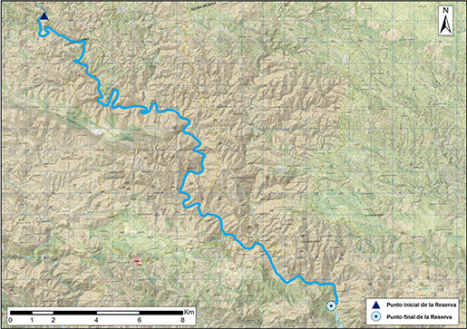 Mapa detalle río Cuzna 