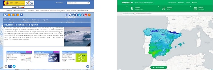 Aemet proyecciones climáticas - Visor de escenarios