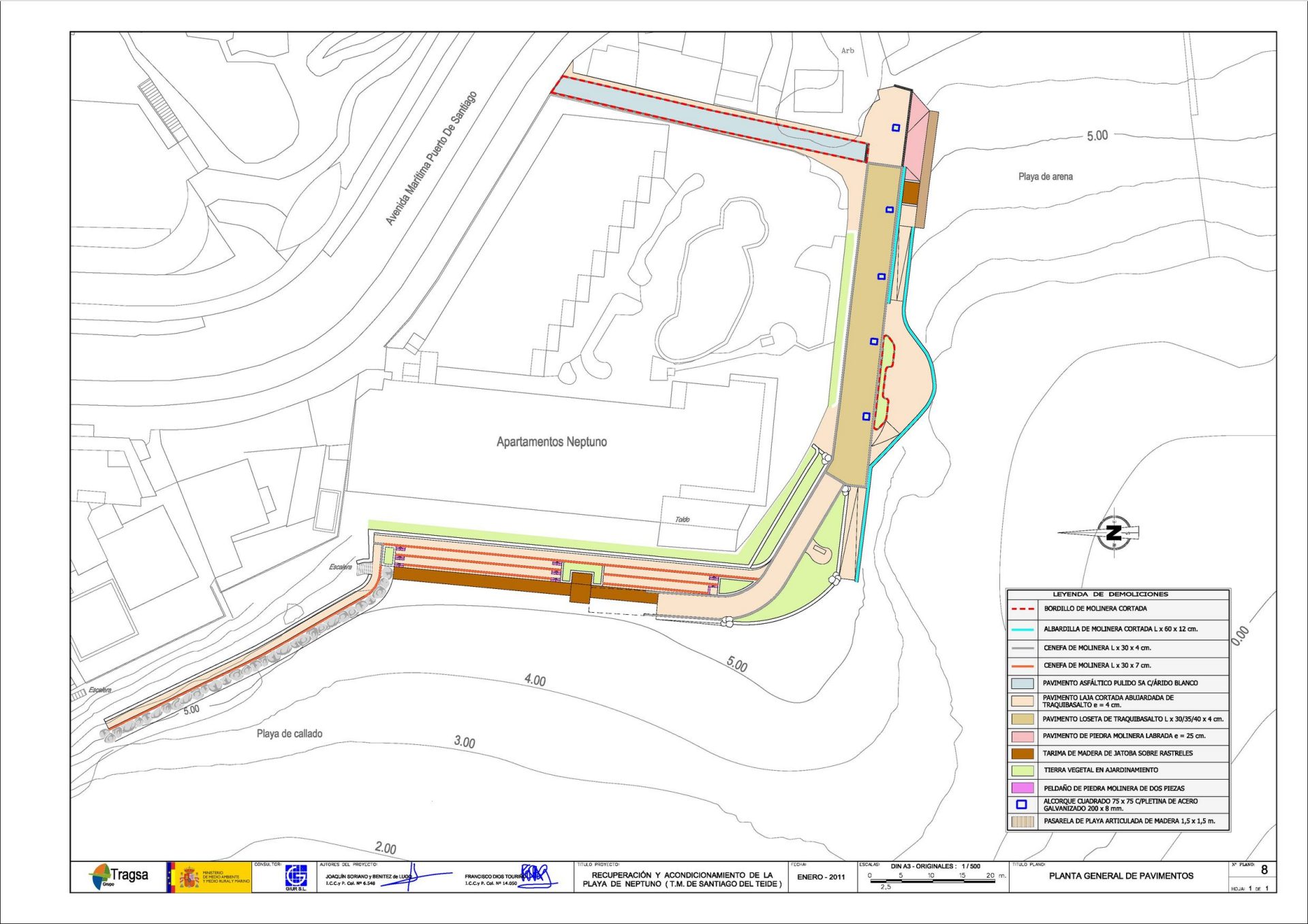 Plano de planta de pavimento